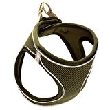 Mita Air Mesh Kedi Köpek Göğüs Tasması Çift Reflektörlü, Terletmeyen Haki / Khaki